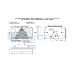 LZD 844 rear combination lamp with a reflective triangle