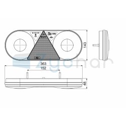 Lampa zespolona tylna Stella LZD 2551 PRAWA