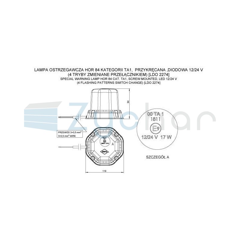 Lampa ostrzegawcza LDO 2274