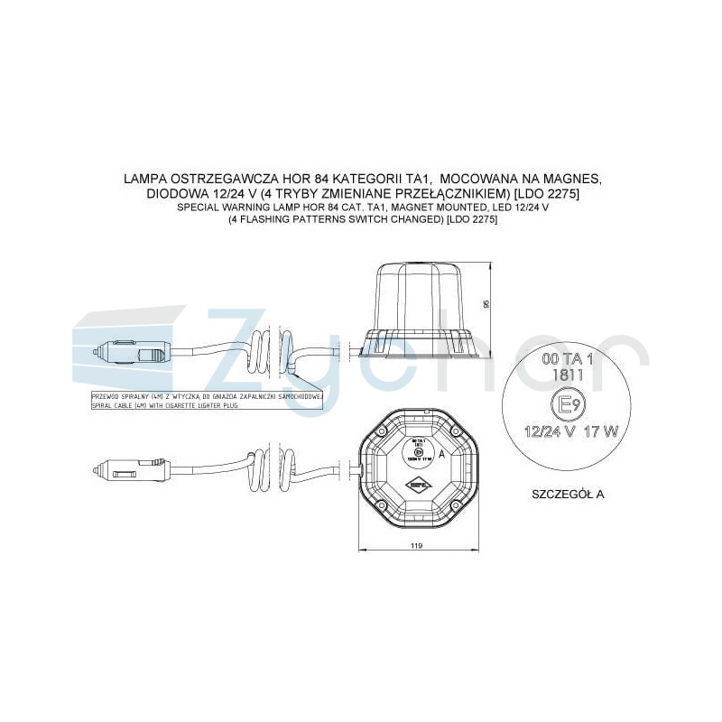 Lampa ostrzegawcza LDO 2275