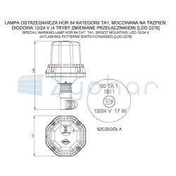 Lampa ostrzegawcza kogut LDO 2276