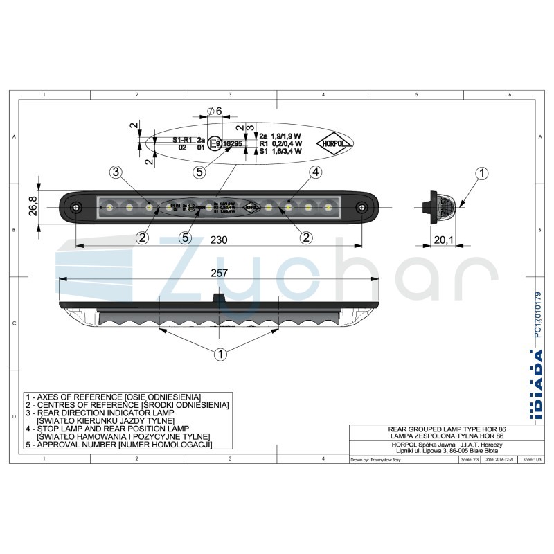 Warnlampe orange LDO 2780