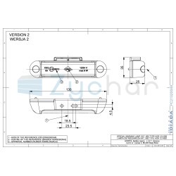 Blue warning lamp LDO 2781