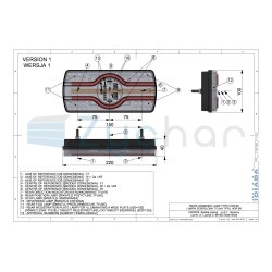 EMA LZD 2540 combination lamp, side license plate light