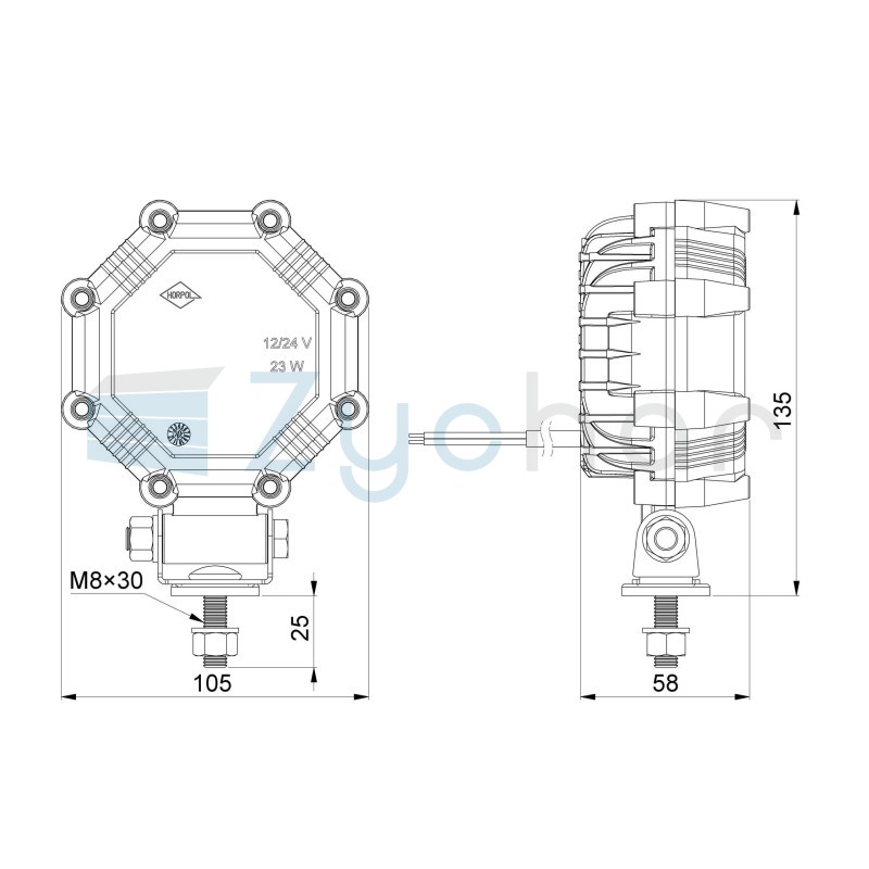 Lampa robocza LRD 2983 SLIM