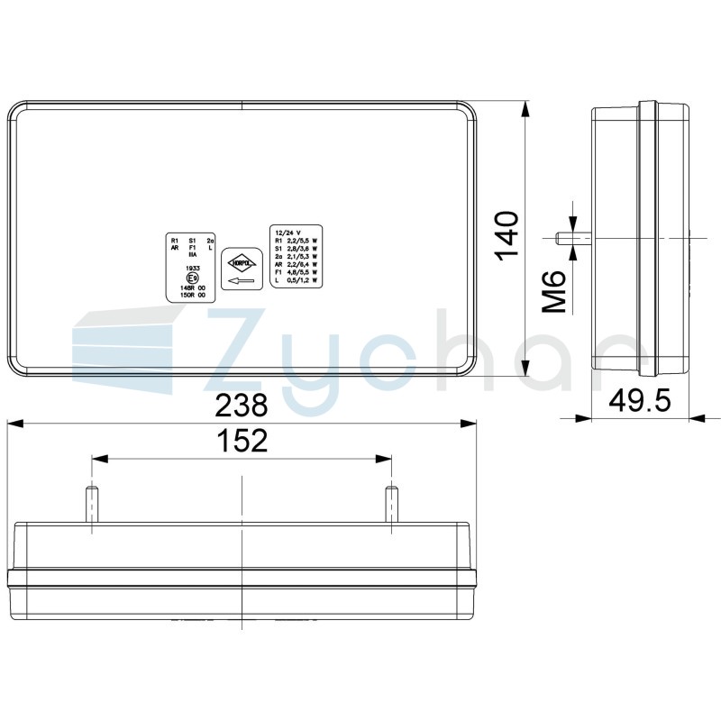 Lampa zespolona tylna Strada LZD 2820 - LEWA