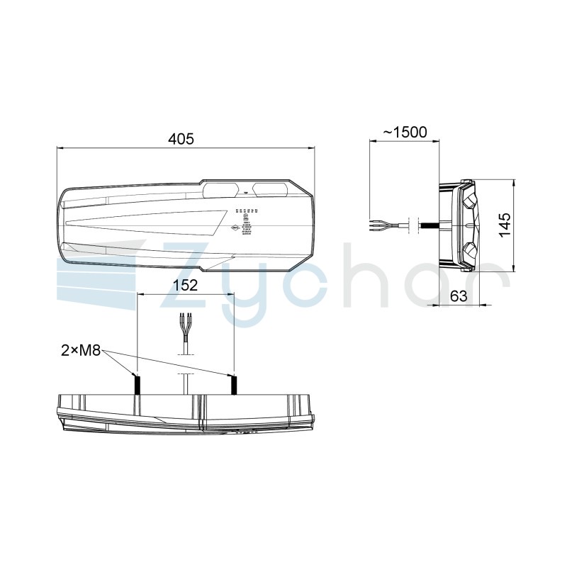 Lampa zespolona tylna Mavic LZD 2651 - PRAWA
