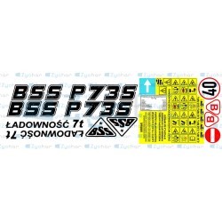 Naklejki przyczepa Brandys BSS P73S
