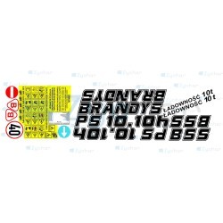 Naklejki przyczepa Brandys BSS PS10.10H Ładowność 10T