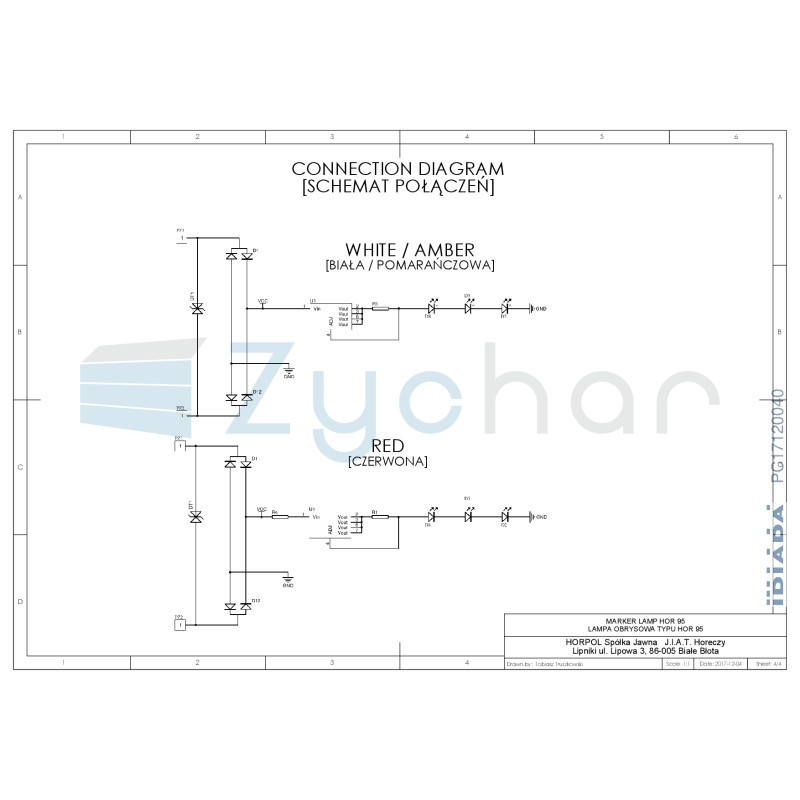 Lampa obrysowa typu SLIM LD 2438