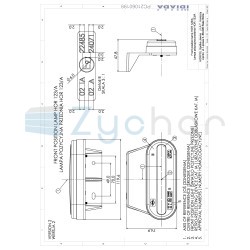 Lampa pozycyjna z wieszakiem i odblaskiem LD 2773