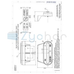 Lampa pozycyjna z wieszakiem i odblaskiem LD 2775