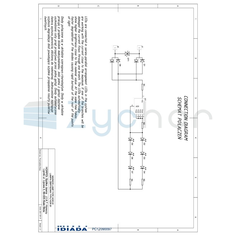 Lampa obrysowa typu SLIM ze światłowodem LD 2332