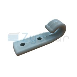 Plastic hook with rubber hooks and tarpaulin rope