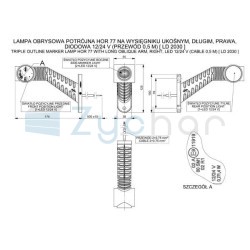 LD 2031 obrysová lampa - levá