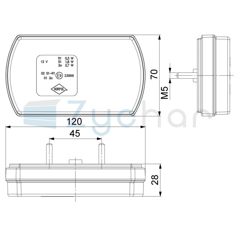 Carla LZD 2791 rear lamp