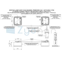 Set of ZPR 2131 combination lamps