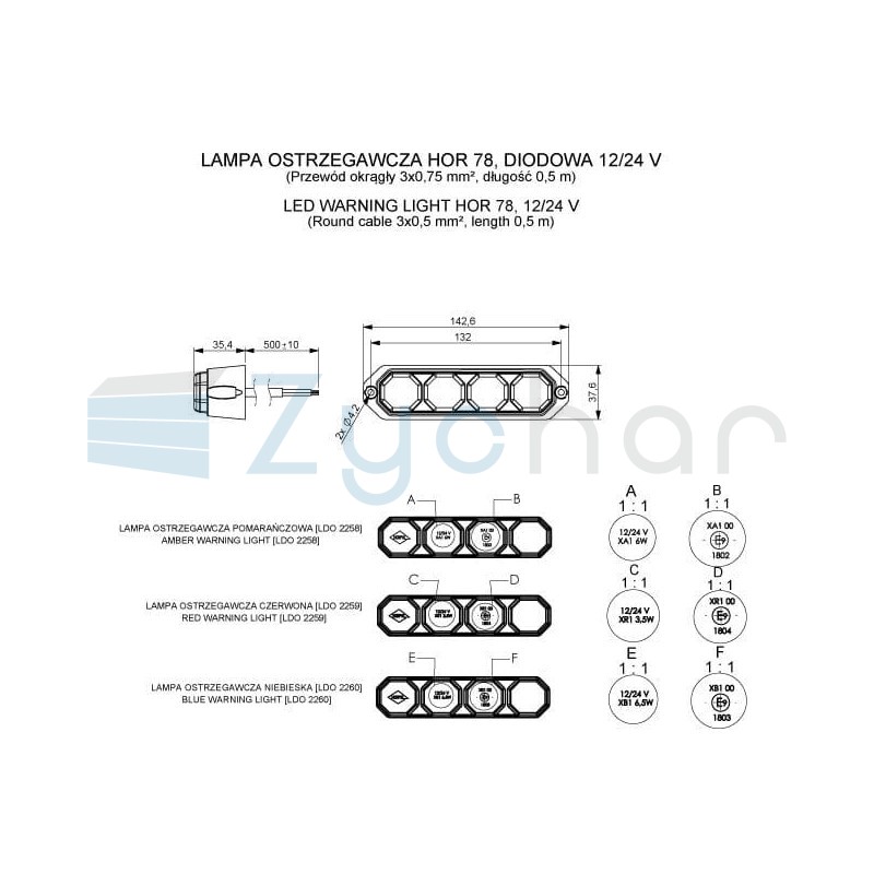 LDO 2259 Warnlampe