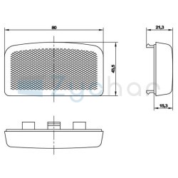 Fiat 126pEL interior lighting lampshade: KW 082