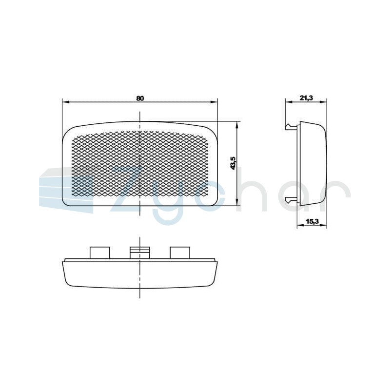 Fiat 126pEL interior lighting lampshade: KW 082