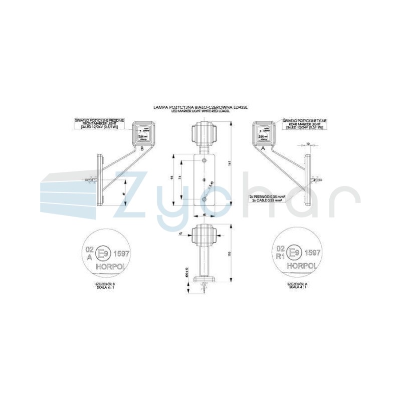 LD 433 marker lamp - LEFT