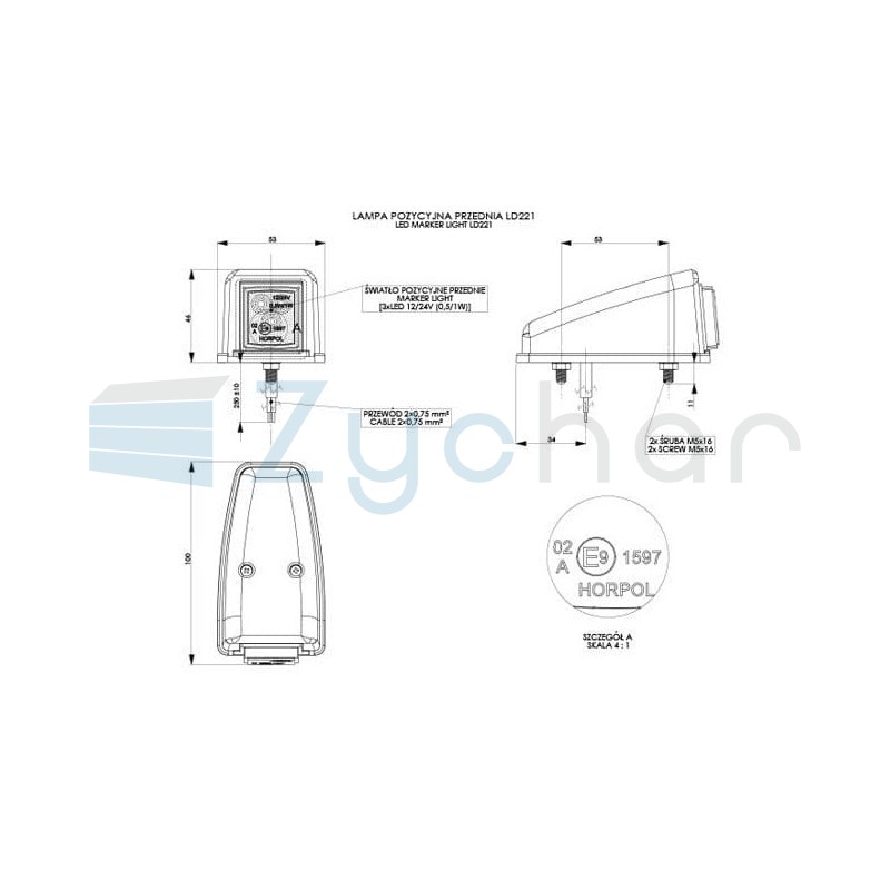 LD 221 corner marker lamp