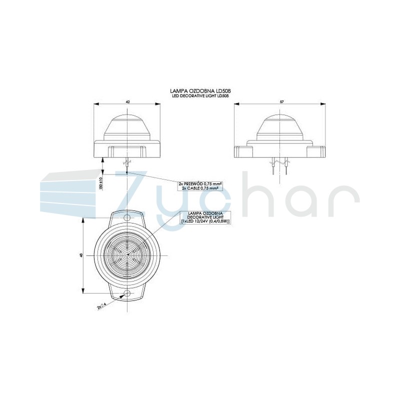Obrysová lampa LD 508