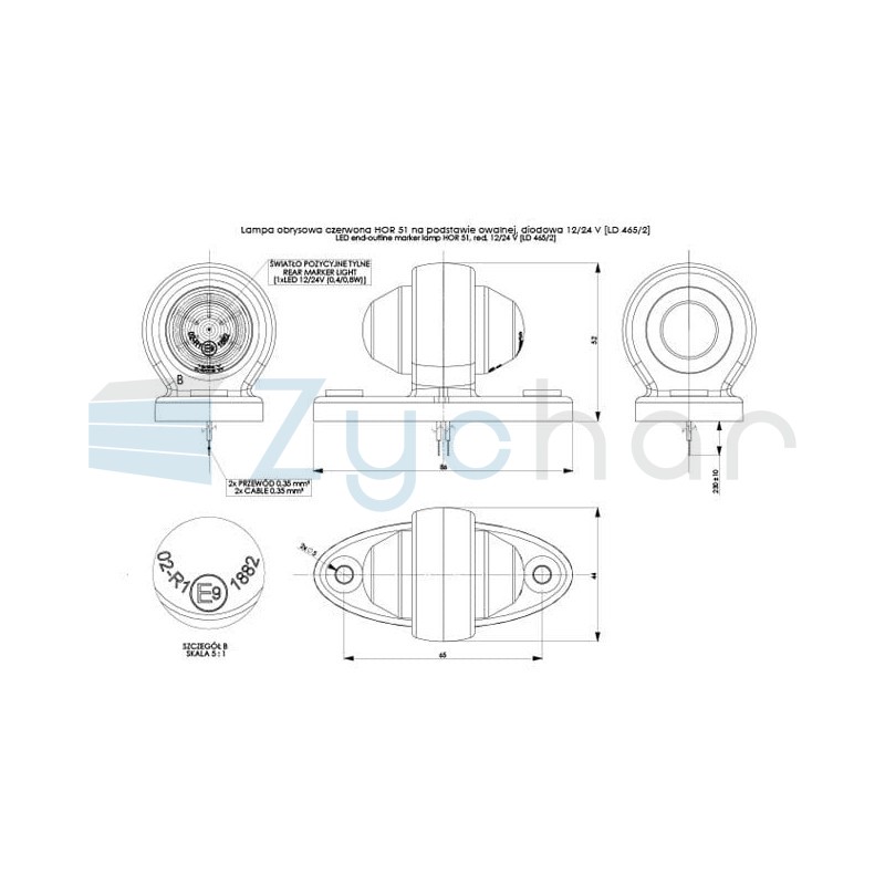 Obrysová lampa LD 4652