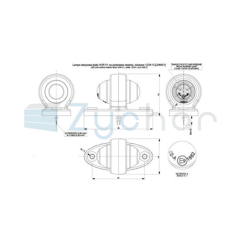 Lampa obrysowa LD 4651