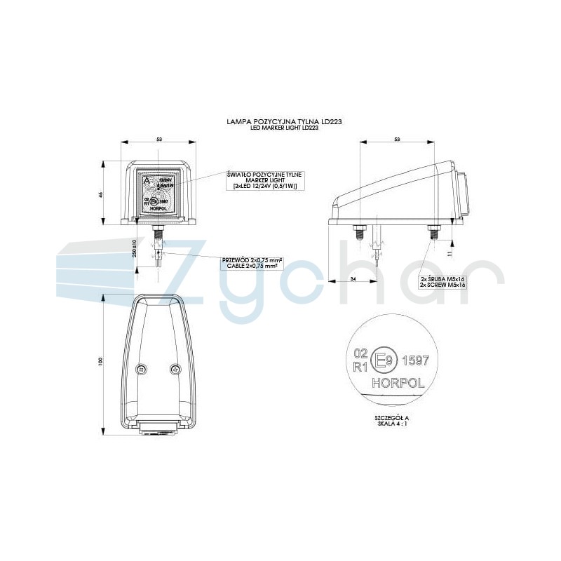 Eckmarkierungsleuchte LD 223
