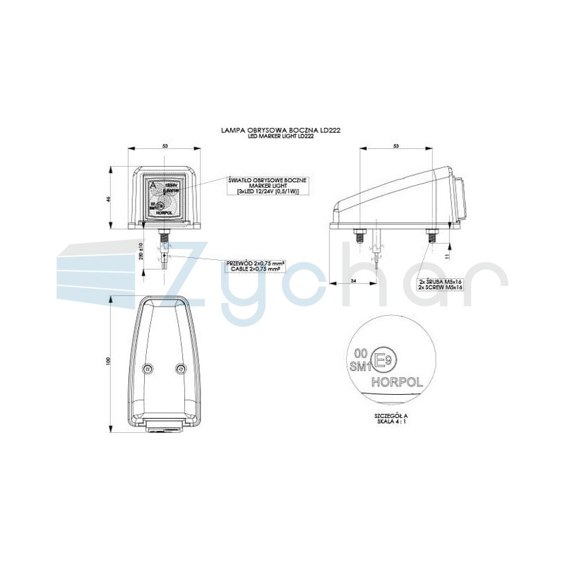 Eckmarkierungsleuchte LD 222