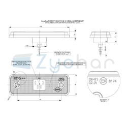 Marker lamp with rubber pad LD 527
