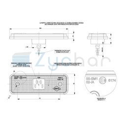 Marker lamp with LD 526 rubber pad