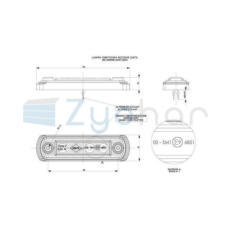 LD 676 marker lamp