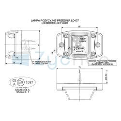 Marker lamp on an LD 437 rubber base