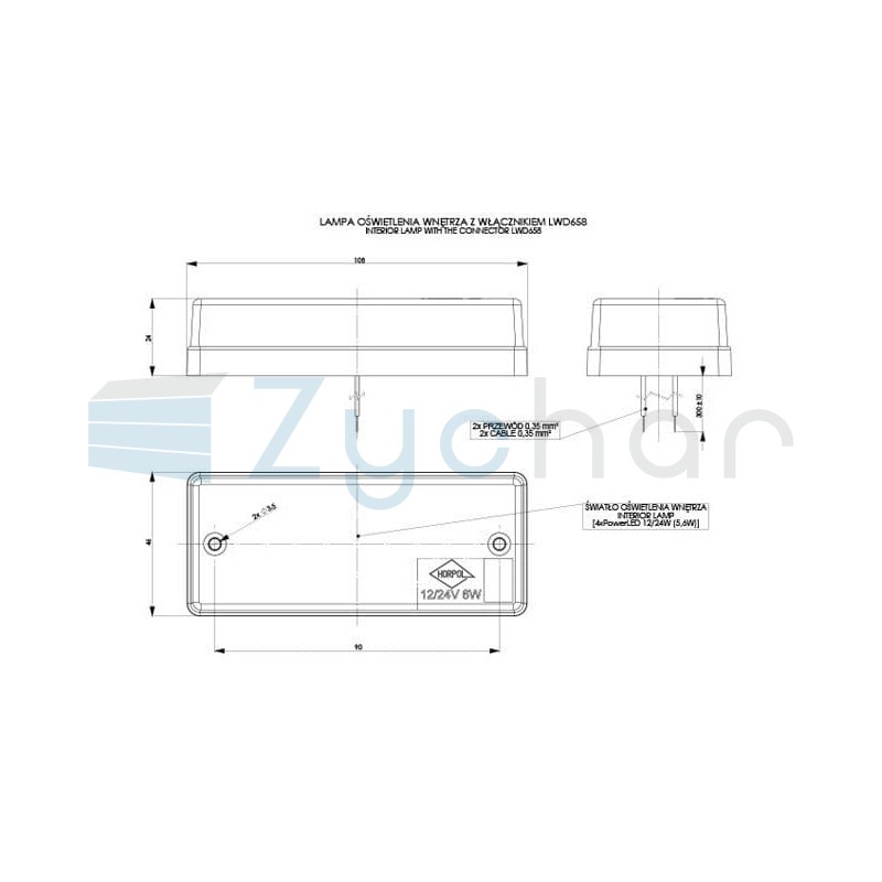 LWD 658 interior lighting lamp