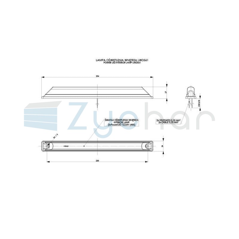 LWD 561 interior lighting lamp
