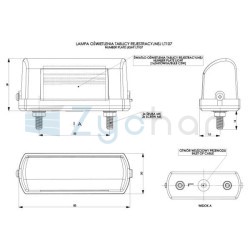 Kennzeichenbeleuchtungslampe LT 107