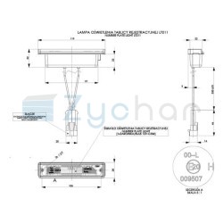 License plate lamp LT 011