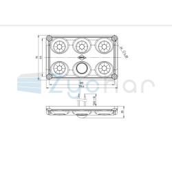 Interior lighting lamp, rectangular, with motion sensor LWD 2156