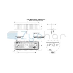 Lampa LED obrysowa pomarańczowa podkładka LD 538