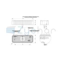 Lampa LED obrysowa biała podkładka LD 537