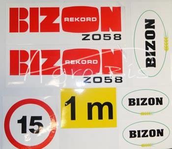 Komplet znaków-emblematów Bizon Z-58      Rekord kpl 7 sztuk-968941
