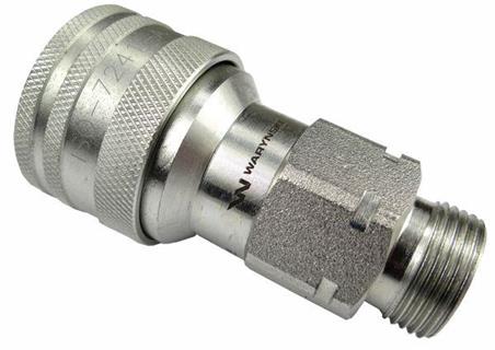 Szybkozłącze hydrauliczne gniazdo M22x1.5 gwint zewnętrzny EURO (9100822G) (ISO 7241-A) Waryński (opakowanie 50szt)-55540