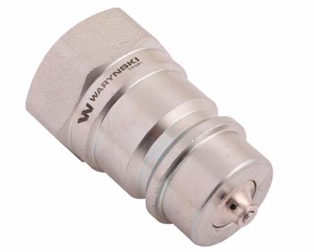 Szybkozłącze hydrauliczne wtyczka z eliminatorem ciśnienia G1/2"BSP gwint wew. ISO 7241-A Waryński-53607