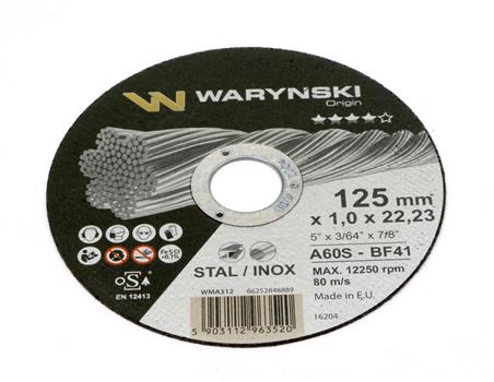 Tarcza do cięcia metalu 125 x1.0 x22.23 mm Waryński (sprzedawane po 5 szt w op 5 szt)-65401
