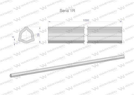 Rura wewnętrzna Seria 1R do wału 1210 przegubowo-teleskopowego 29x4 mm 1090 mm WARYŃSKI-63566