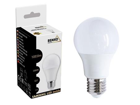 Żarówka LED (LED SAMSUNG) 230V E27 A60 11W 1055LM 3000K barwa ciepła (sprzedawane po 10)-67339