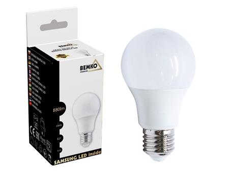 Żarówka LED (SAMSUNG LED) 230V E27 A60 9.5W 880LM 3000K barwa ciepła (sprzedawane po 10)-67337