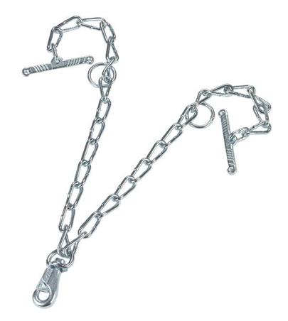 Łańcuch podwójny z karabińczykiem, 70 cm x 6 mm, ocynkowany, Kerbl-1048739
